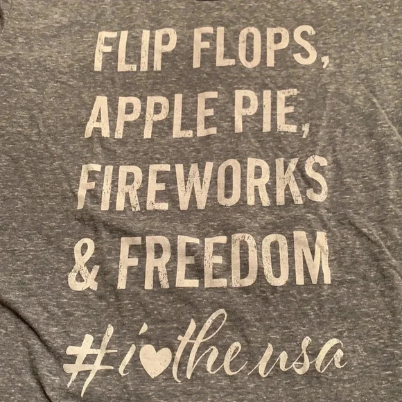 Flip Flops Apple Pie Fireworks & Freedom Tee Shirt - Picture 5 of 5